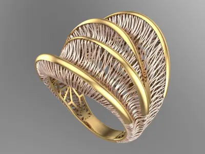 fusion ring 3dm and stl files are machine ready R08 3D print model