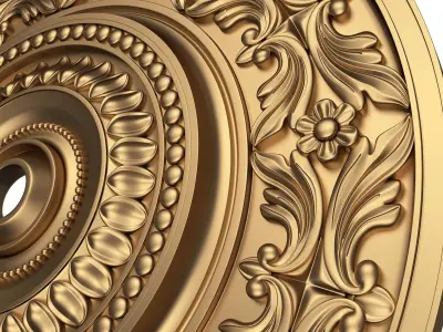 Ceiling Rosette 010 Low-poly 3D model