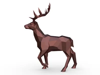 deer low poly 3D print model purchase