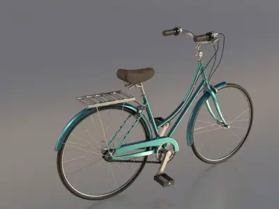 bicycle modeling with maya Low-poly 3D model
