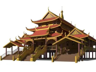 3D Model of Dai Ethnic Groups Zongfang 3D model