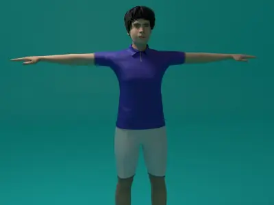 Tennis Player Man 3D model