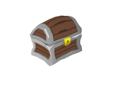 Lowpoly Chest Free 3D model