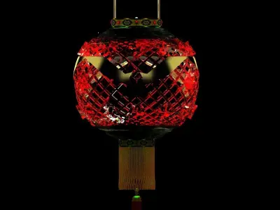 Chinese Red Lantern 3D model 58