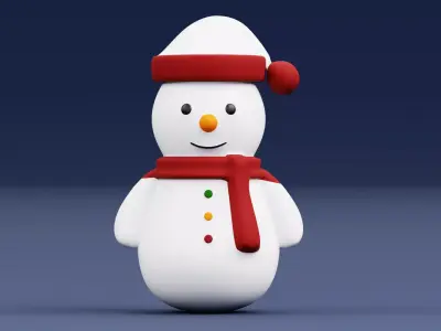 Christmas Snowman 3D model