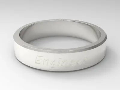 Engineer Ring Silver 3D print model