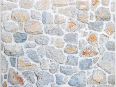 Collection of stone slate 3D model