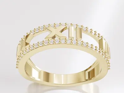 Jewelry Diamond Ring Model RG20 Free 3D print model