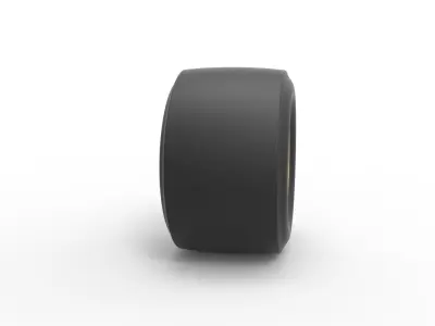 Wheel from Asphalt Modified stock car Version 4 Scale 1 to 25 3D print model