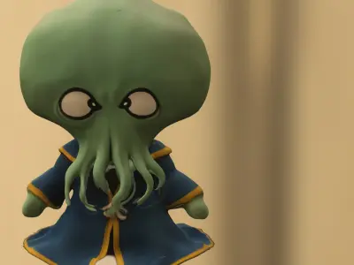 Tessek chibi Low-poly 3D model