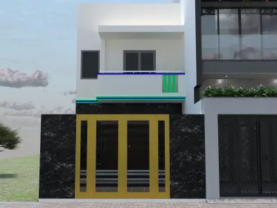 2-storey townhouse 3D model