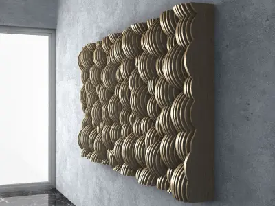 Parametric Wavy Wooden Wall Decor - 28 - CNC files for cutting 3D model