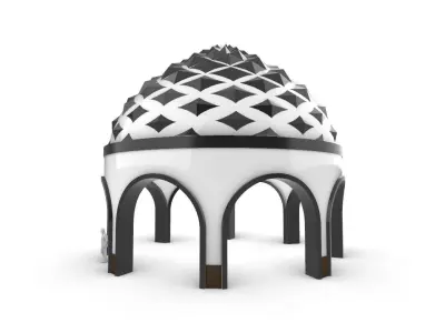 Dome Temple Diamond Pattern 3D model