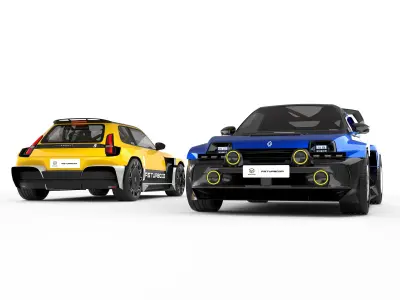 PACK Renault 5 Turbo 3E - Rally Kit 3D model