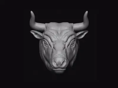 Bull Head 3D Print 3D print model