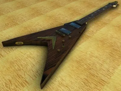 Dean Dave Mustain V 3D model