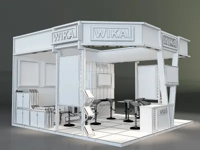 Booth Exhibition Stand a223 3D model
