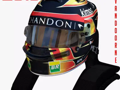 Vandorne helmet 2018 Low-poly 3D model