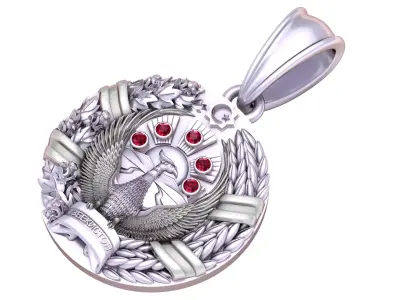 Cute Gold Pendant 3D  3D print model