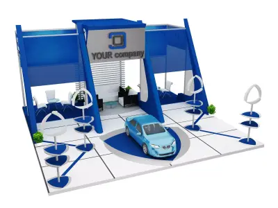 Booth Exhibition Stand a588b  3D model