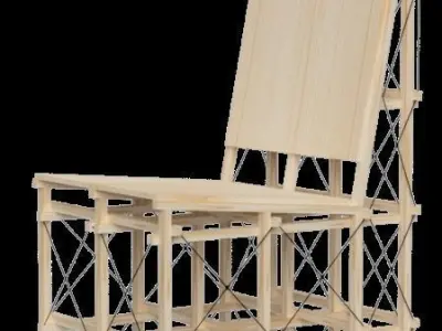 Chair CH-03-HB-0X 3D model