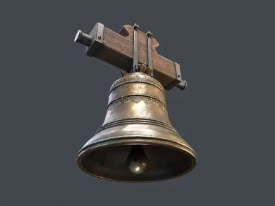 Church Bell Low-poly 3D model