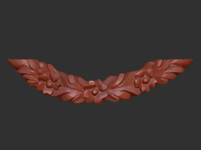 carved  wood decoration Free 3D model
