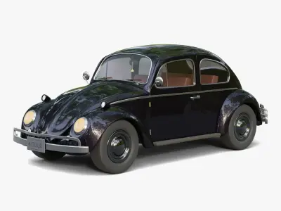 Volkswagen Beetle Low-poly 3D Model Low-poly 3D model