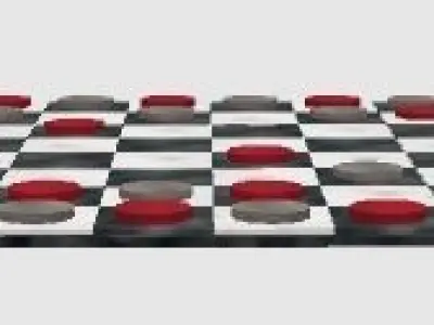 Checkers - game Free 3D model