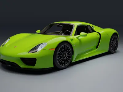 Porsche 918 Spyder Low-poly 3D model