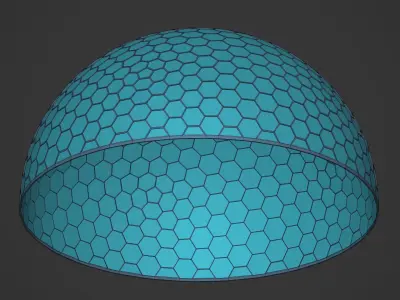Geodesic Dome Low-poly 3D model