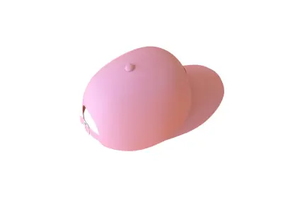 Low-Poly Pink Heart Hat Low-poly 3D model