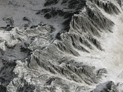 Mountains snow big n1 3D model