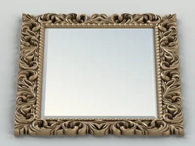 Rectangle mirror frame 001 3D model