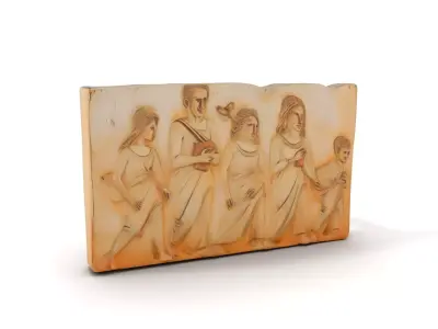 Ancient Relief Sculpture model pack Low-poly 3D model