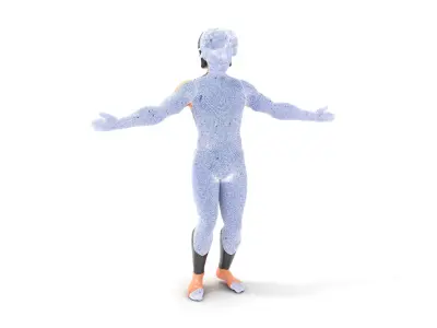 Young Hero D Character Rigged and Animated Low-poly 3D model