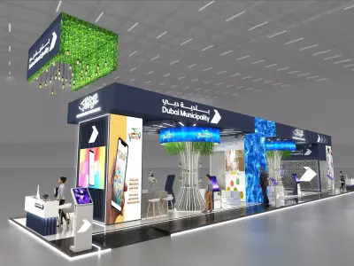 25x6 DUBAI MUNICIPALITY STAND 3D model