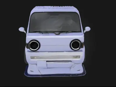 Drift Mini Truck  Stylized Compact Truck 3D model