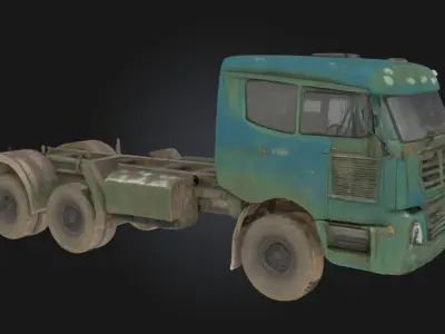 Rustic Truck  Weathered Vehicle Model for Countryside 3D model