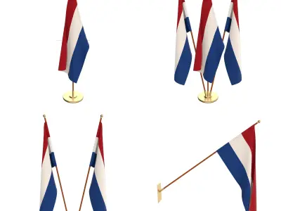 Holland Flag Pack 3D model