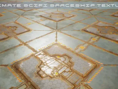 PBR Sci-Fi Spaceship Texture 32 FREE SAMPLE Free low-poly 3D model