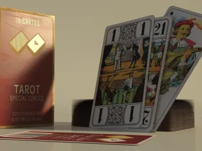 CARD GAME---Tarot Nouveau Low-poly 3D model