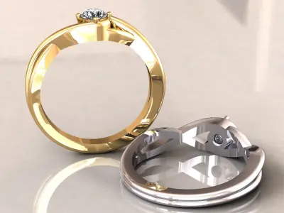 Twisted Knot Ring 22pt 3D print model