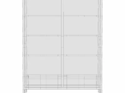 Cabinet with decor 3D model
