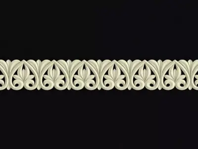 Central decor ornament for furniture 3D model 208