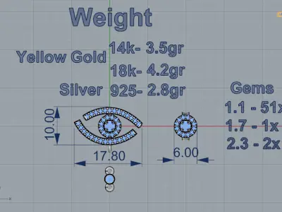 Messika Earrings  3D print model