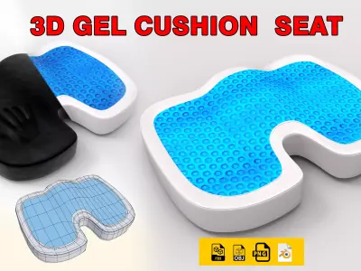 3D Gel Cushion  Seat Low-poly 3D model