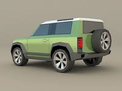 Generic Landrover SUV Low-poly 3D model