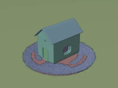 Small Tiny hut House 3D model