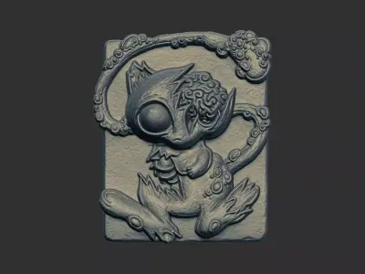 mew pokeman zombie cnc model 3D print model